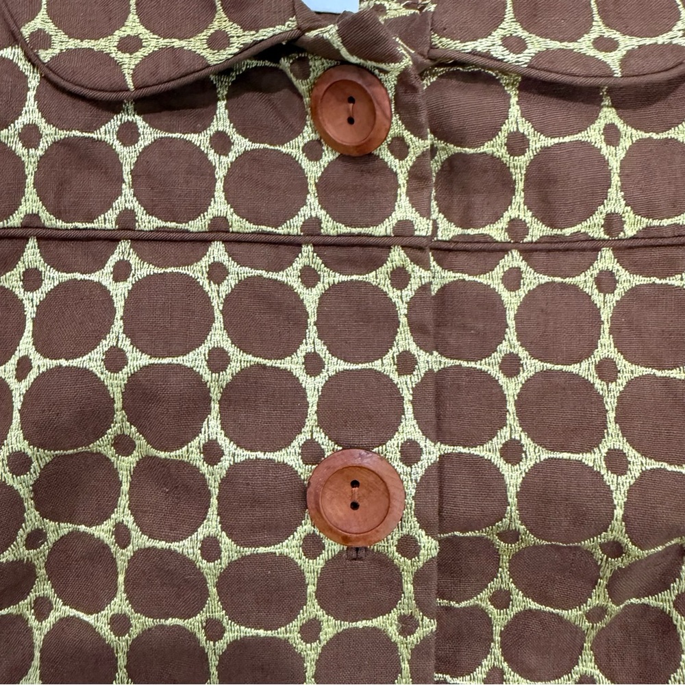 Chic Brown Patterned Women's Blazer - image 5